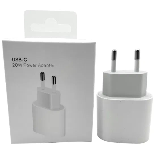ALIMENTATORE DI CARICA USB TYPE-C FAST 20W CARICATORE SPINA EUROPA TUTTI I DISPOSITIVI