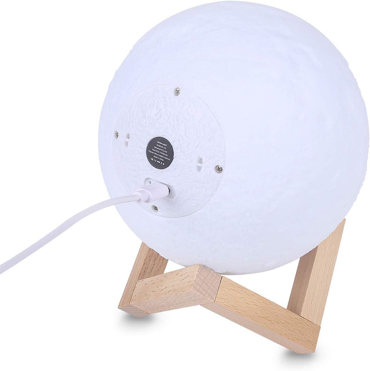 LAMPADA DA TAVOLO A FORMA DI LUNA LUCE NATURALE LUNARE LED USB BAR CASA HOTEL