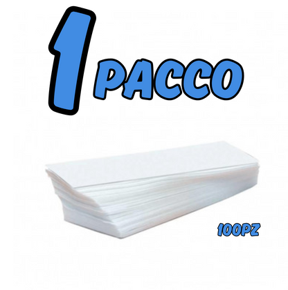 STRISCE DEPILATORIE PER CERA PACCO DA 100PZ 7X20 CM PER CERETTA DEPILAZIONE