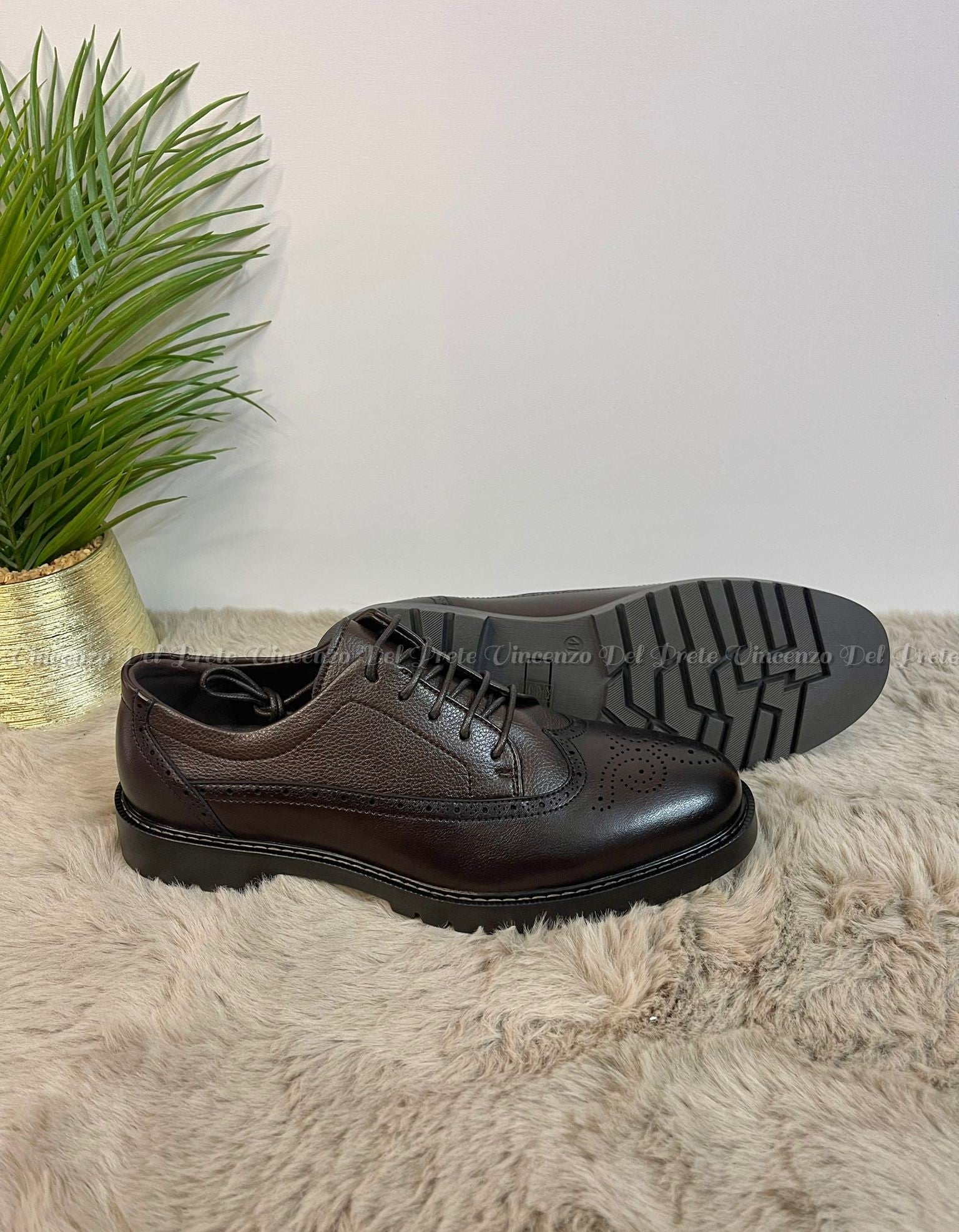 FRANCESINE STRINGATE IN PELLE CON SUOLA ALTA IN GOMMA