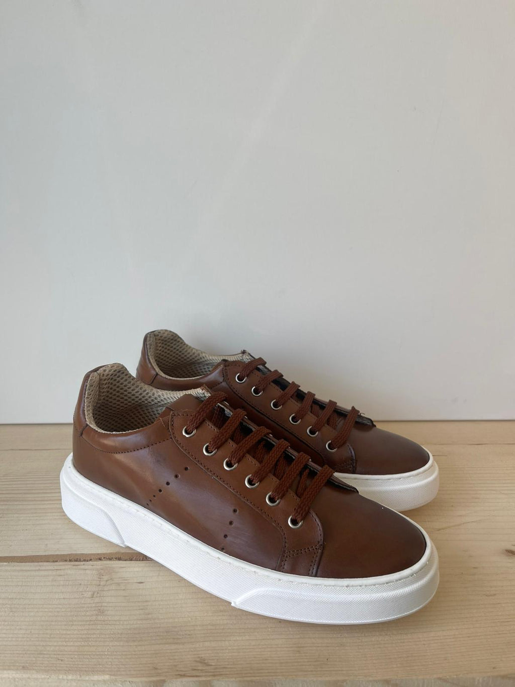 SNEAKERS IN VERA PELLE MADE IN ITALY UOMO E DONNA SUOLA BASSA
