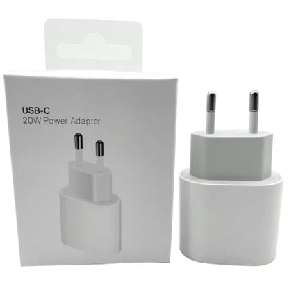 ALIMENTATORE DI CARICA + CAVO APPLE USB TYPE-C FAST 20W CARICATORE SPINA
