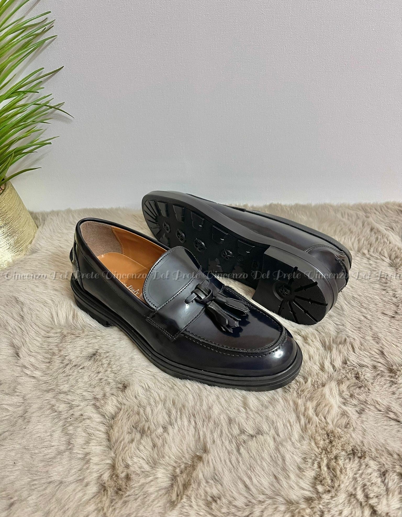 MOCASSINI IN PELLE MADE IN ITALY CON SUOLA IN GOMMA