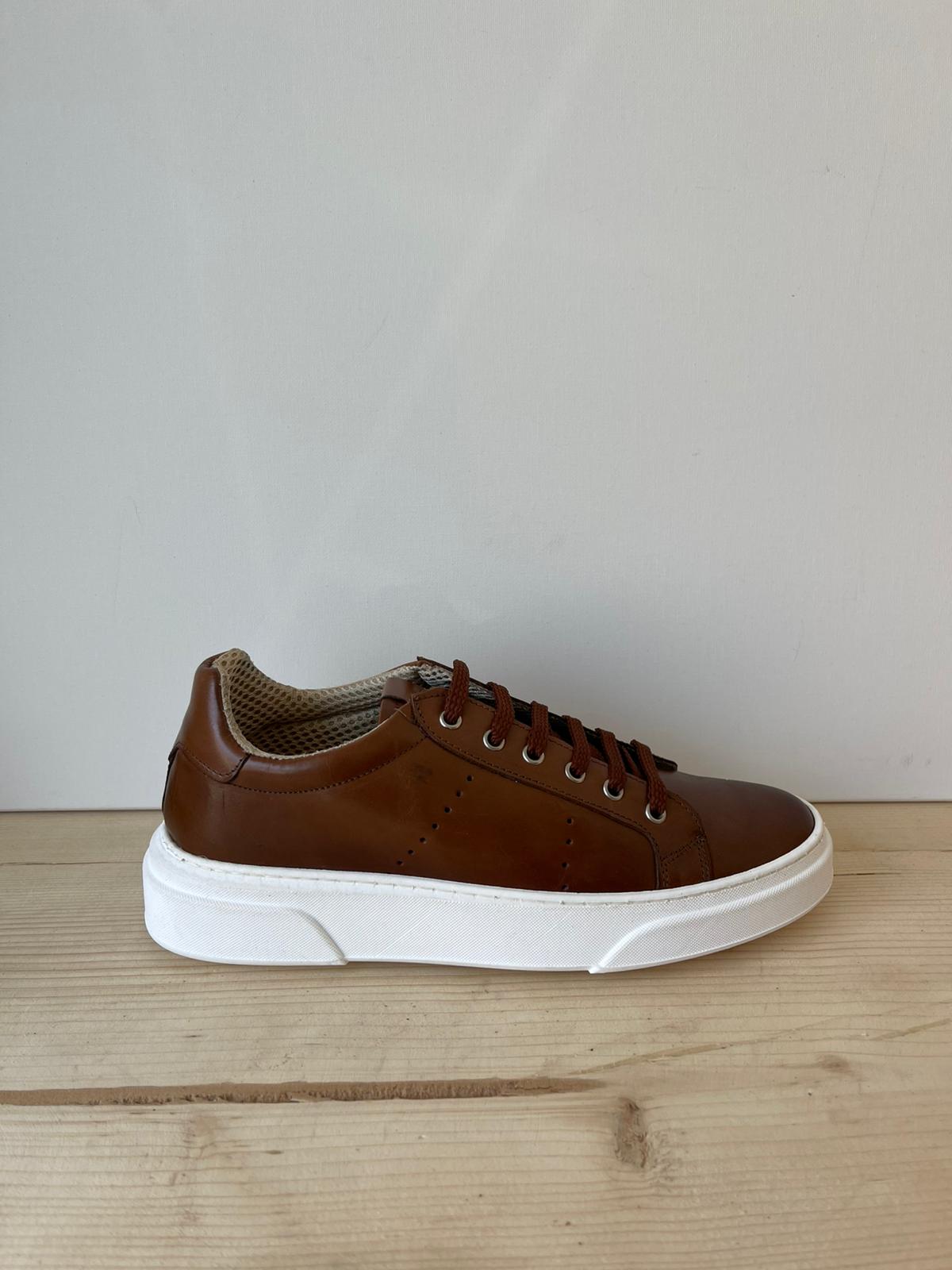 SNEAKERS IN VERA PELLE MADE IN ITALY UOMO E DONNA SUOLA BASSA
