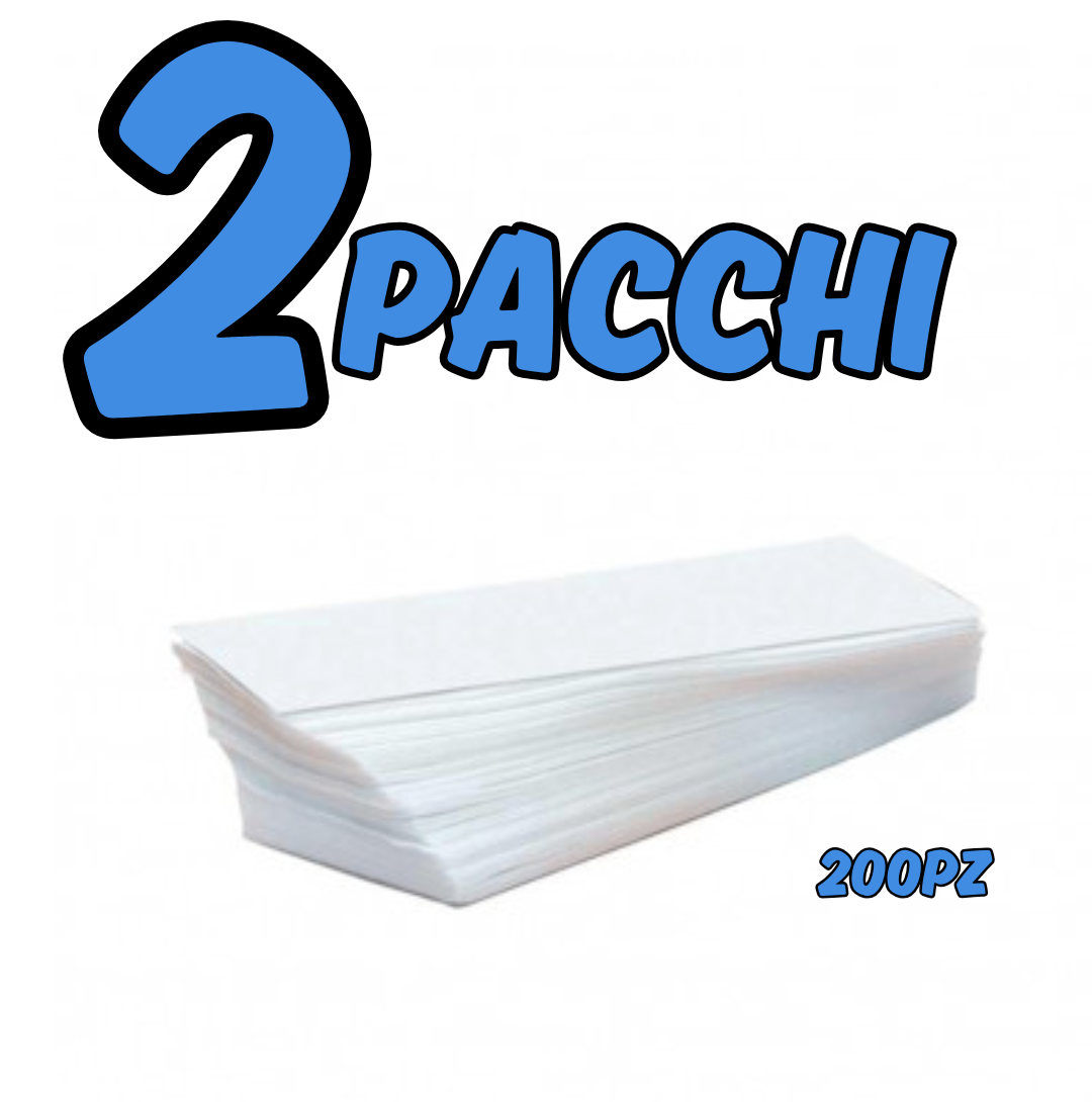 STRISCE DEPILATORIE PER CERA PACCO DA 100PZ 7X20 CM PER CERETTA DEPILAZIONE