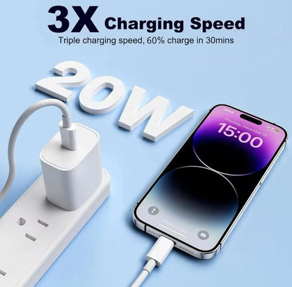 ALIMENTATORE DI CARICA USB TYPE-C FAST 20W CARICATORE SPINA EUROPA TUTTI I DISPOSITIVI