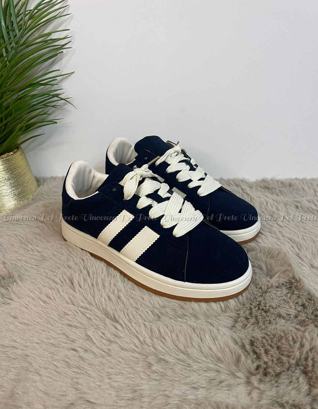 SNEAKERS IN CAMOSCIO MADE IN ITALY CON SUOLA IN GOMMA