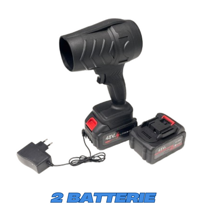 SOFFIATORE SUPER POTENTE TURBO CON 2 BATTERIE LION 48V ASCIUGATRICE PORTATILE CON VALIGETTA