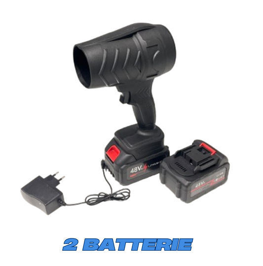 SOFFIATORE SUPER POTENTE TURBO CON 2 BATTERIE LION 48V ASCIUGATRICE PORTATILE CON VALIGETTA