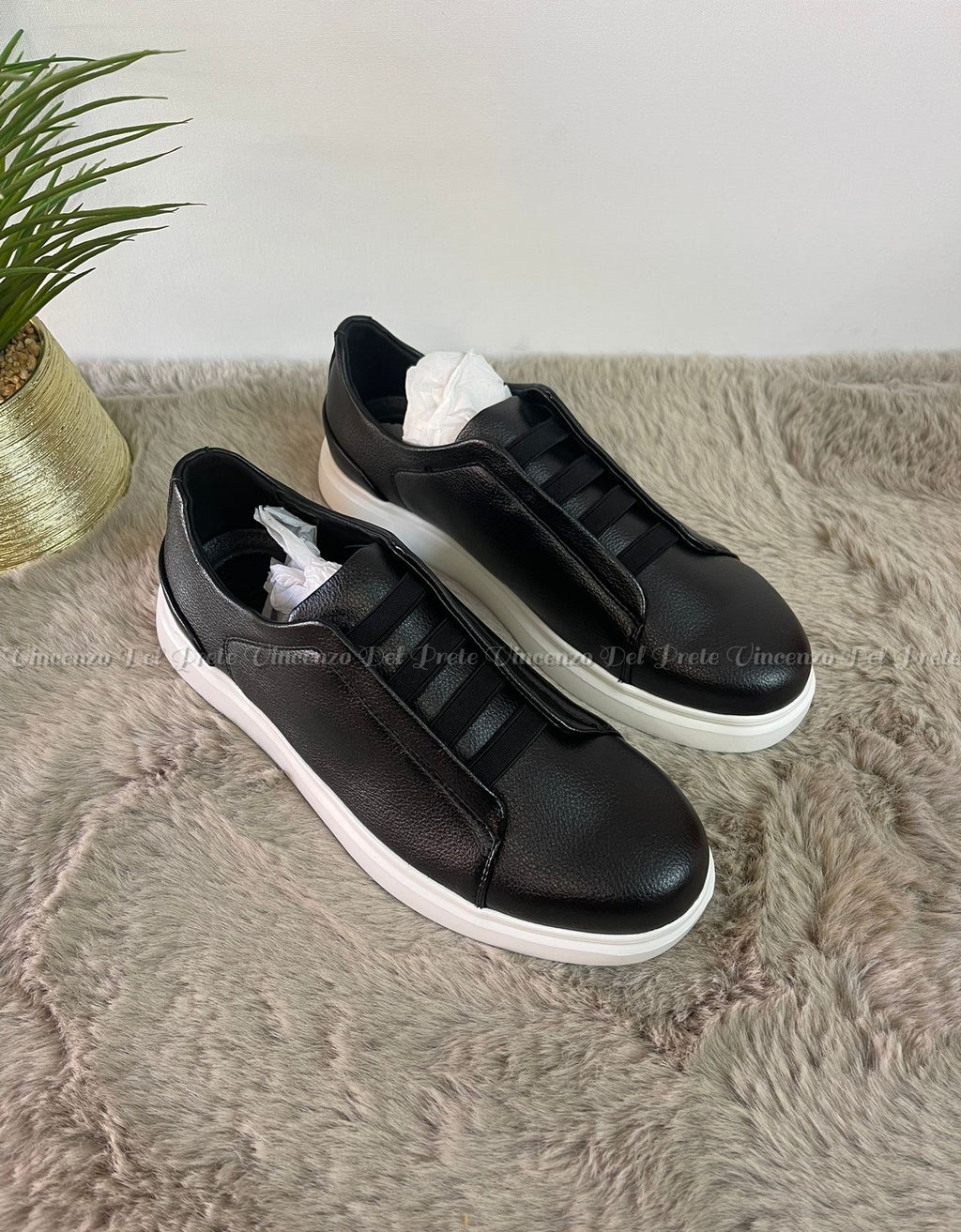 SNEAKERS IN PELLE MADE IN ITALY CON SUOLA IN GOMMA