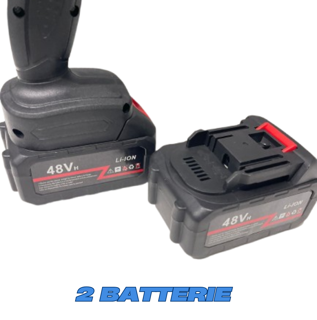 SOFFIATORE SUPER POTENTE TURBO CON 2 BATTERIE LION 48V ASCIUGATRICE PORTATILE CON VALIGETTA