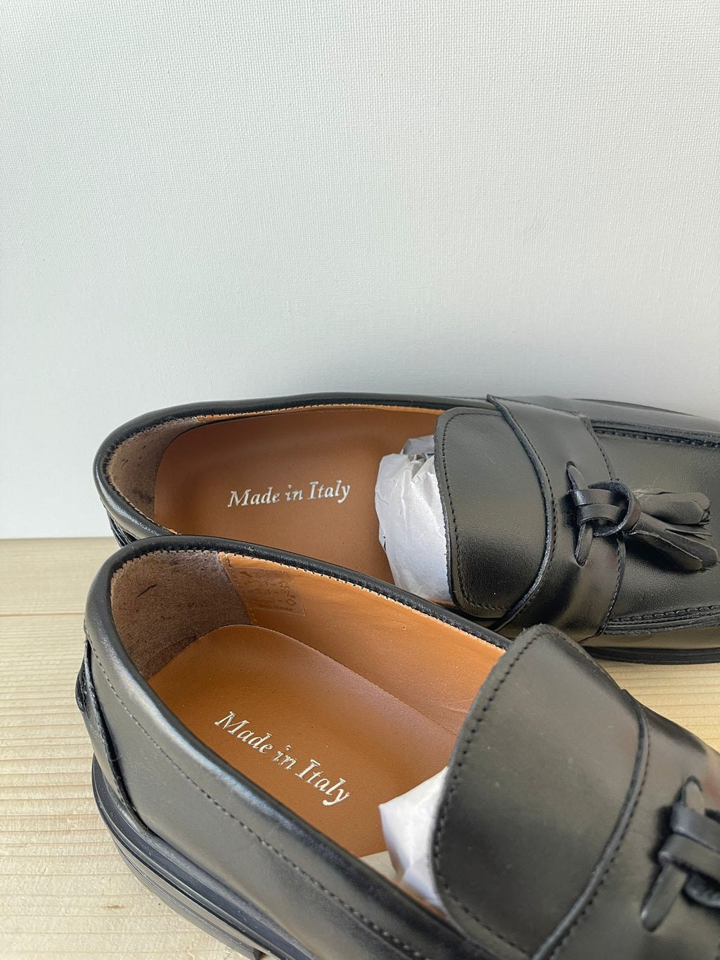 MOCASSINI TASSEL LOAFER IN VERA PELLE MADE IN ITALY CON NAPPINE SUOLA IN GOMMA