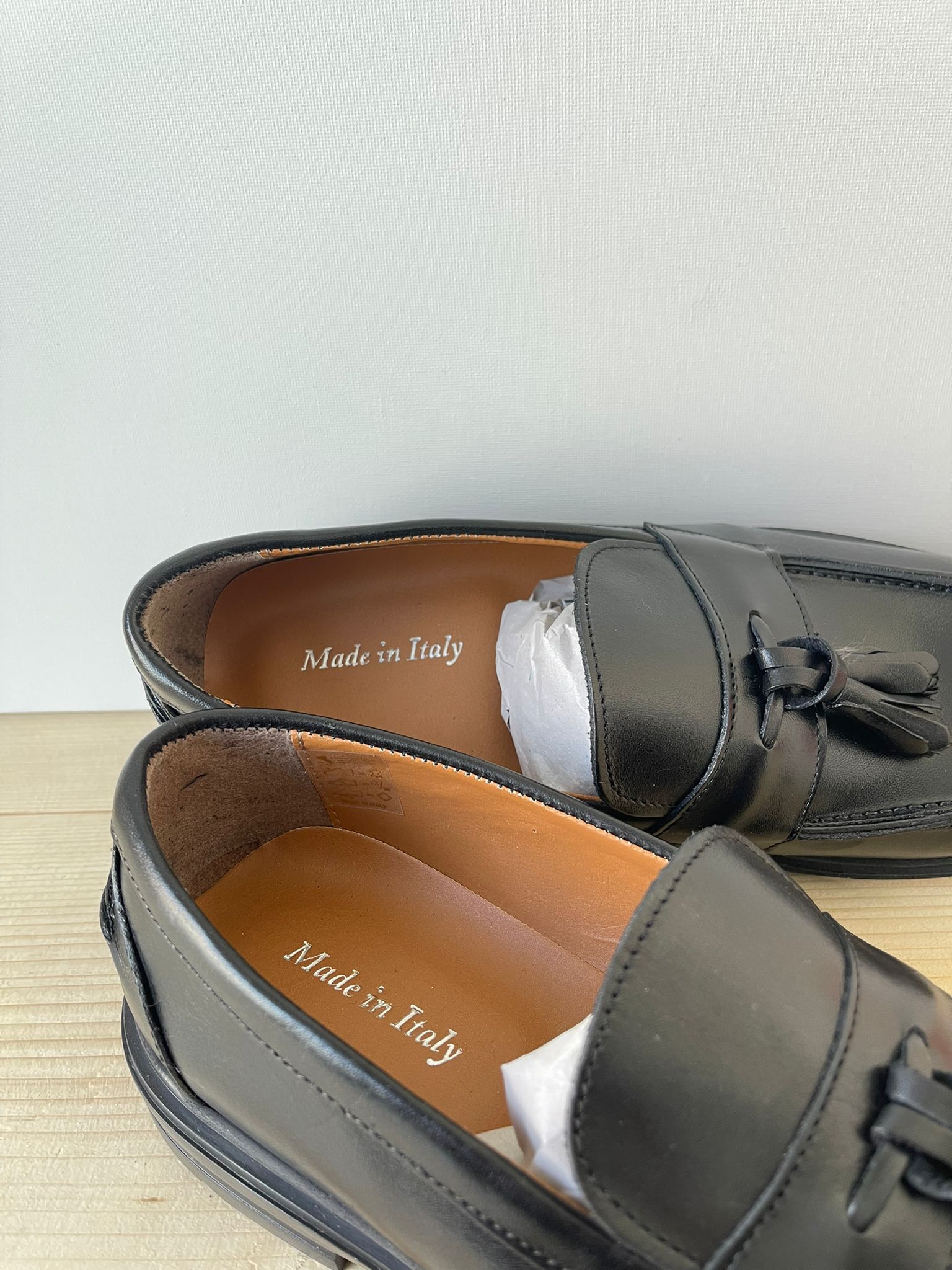 MOCASSINI TASSEL LOAFER IN VERA PELLE MADE IN ITALY CON NAPPINE SUOLA IN GOMMA