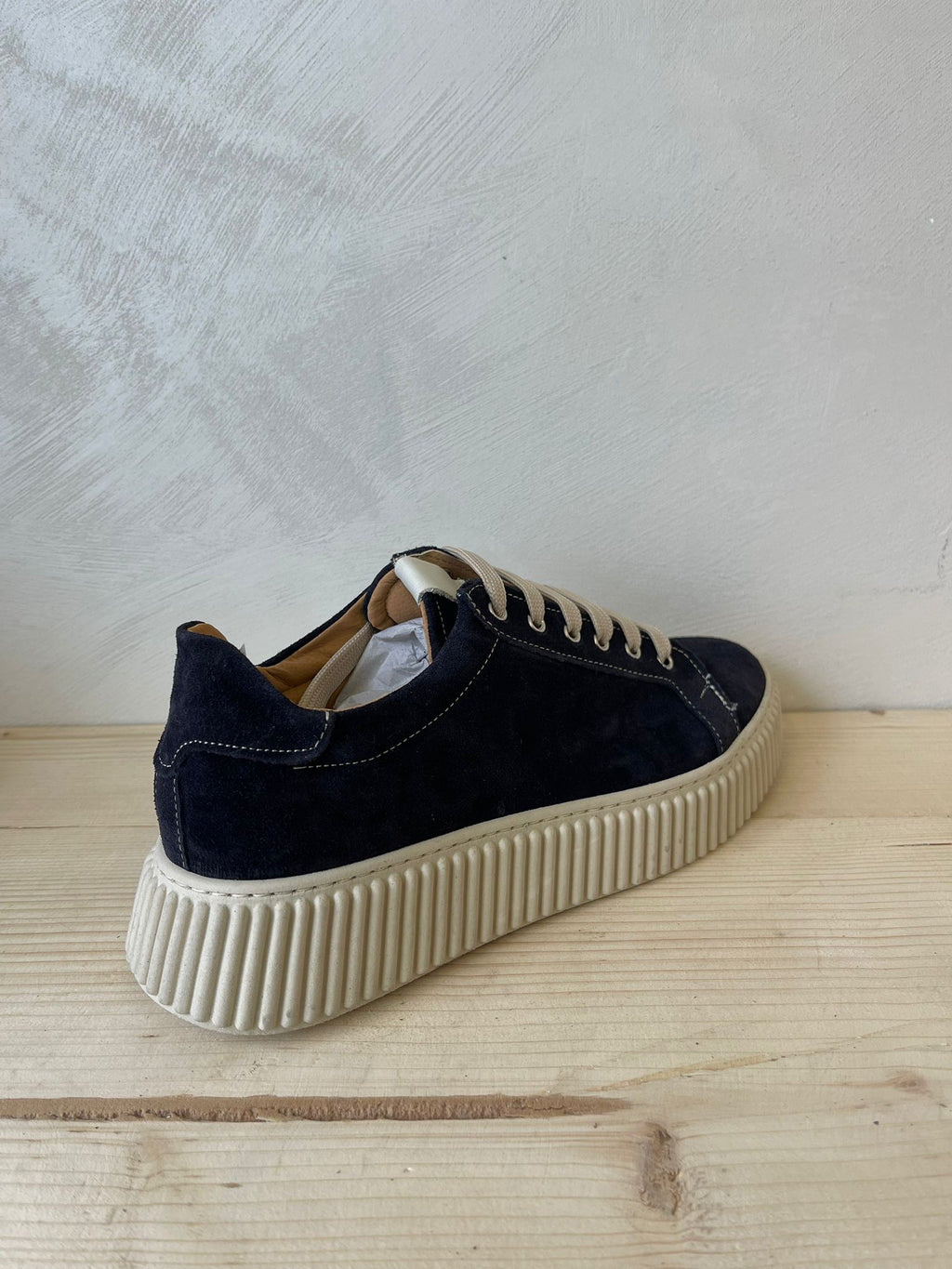 SNEAKERS IN VERA PELLE CAMOSCIO MADE IN ITALY UOMO E DONNA SUOLA ALTA