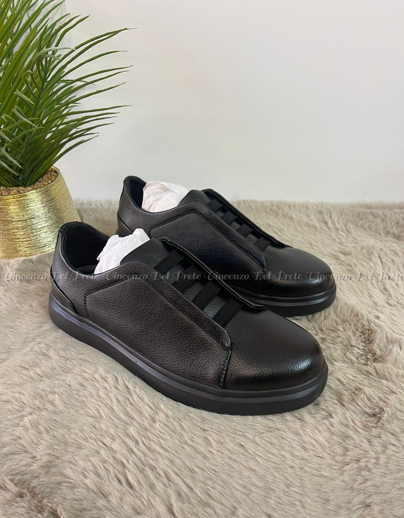 SNEAKERS IN PELLE MADE IN ITALY CON SUOLA IN GOMMA