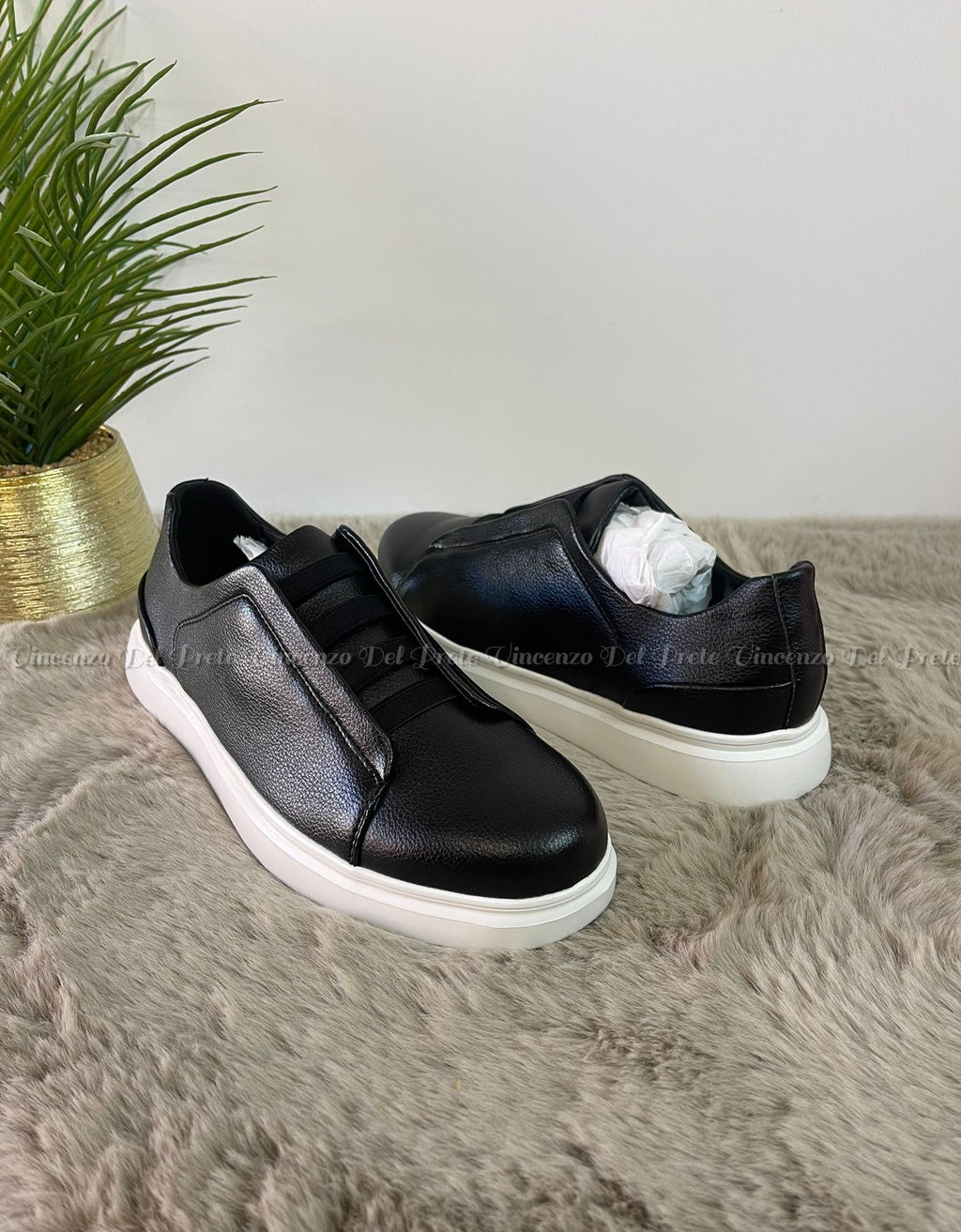 SNEAKERS IN PELLE MADE IN ITALY CON SUOLA IN GOMMA