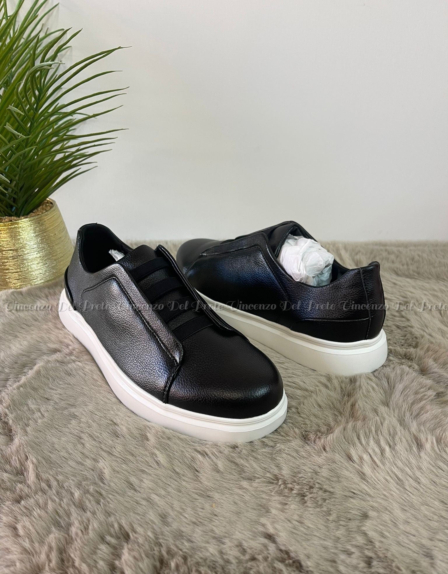 SNEAKERS IN PELLE MADE IN ITALY CON SUOLA IN GOMMA