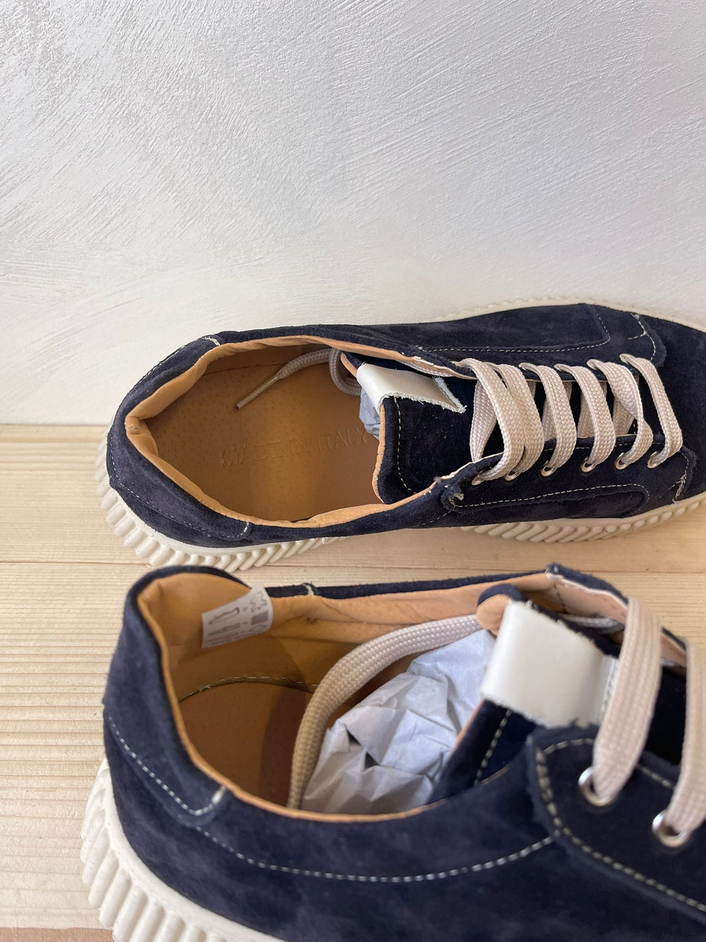 SNEAKERS IN VERA PELLE CAMOSCIO MADE IN ITALY UOMO E DONNA SUOLA ALTA