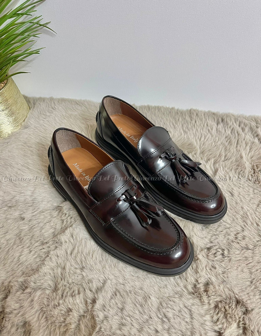 MOCASSINI IN PELLE MADE IN ITALY CON SUOLA IN GOMMA