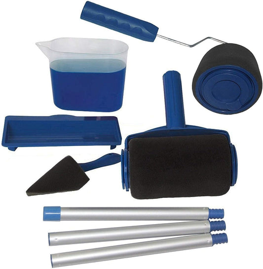 SET RULLO VERNICE PITTURA RICARICABILE CON SERBATOIO INTERNO MANICO ALLUNGABILE SERBATOIO DI 1 LITRO