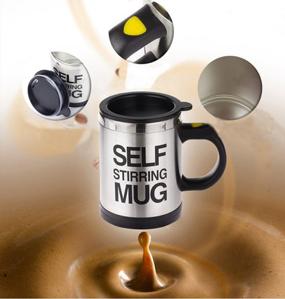 TAZZA AUTOMESCOLANTE TERMICA SELF STIRRING MUG MISCELATORE A BATTERIE BEVANDE