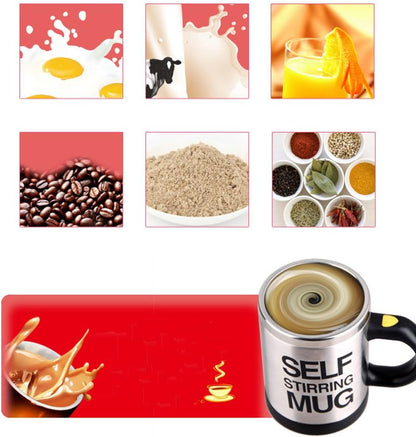 TAZZA AUTOMESCOLANTE TERMICA SELF STIRRING MUG MISCELATORE A BATTERIE BEVANDE