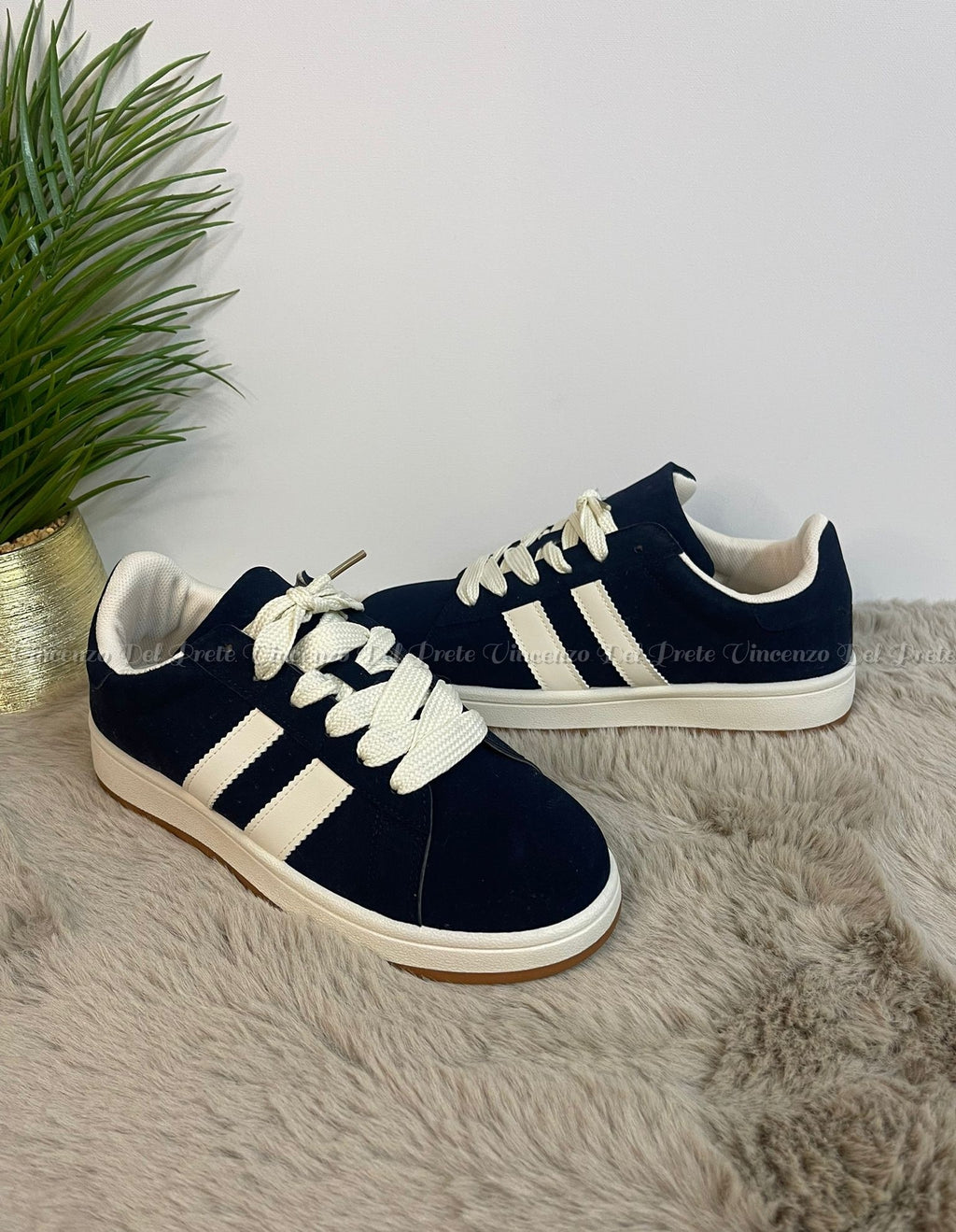 SNEAKERS IN CAMOSCIO MADE IN ITALY CON SUOLA IN GOMMA