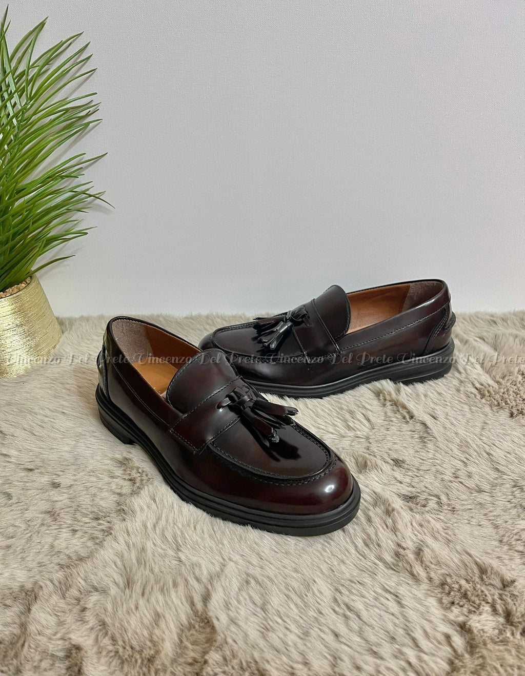 MOCASSINI IN PELLE MADE IN ITALY CON SUOLA IN GOMMA