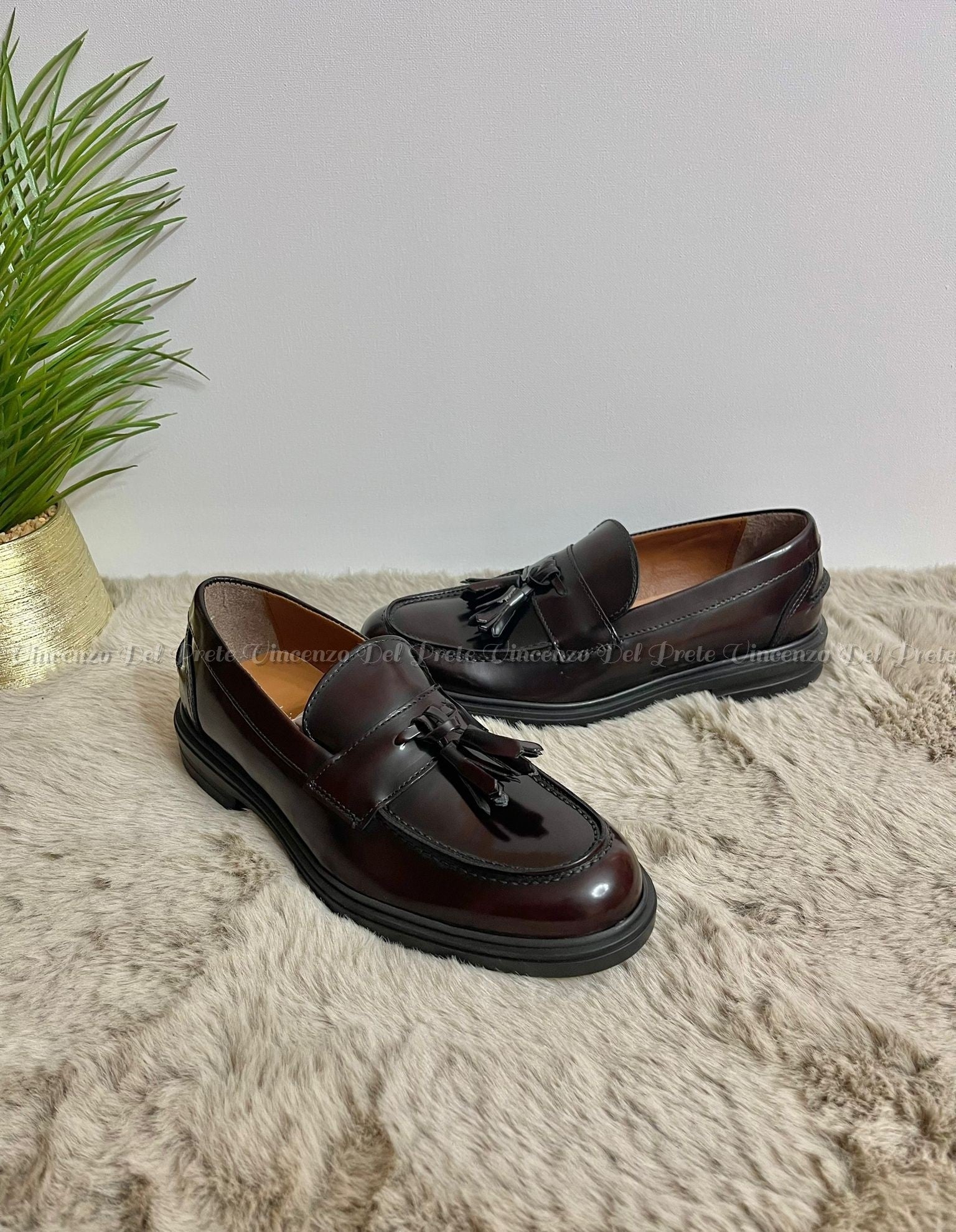 MOCASSINI IN PELLE MADE IN ITALY CON SUOLA IN GOMMA