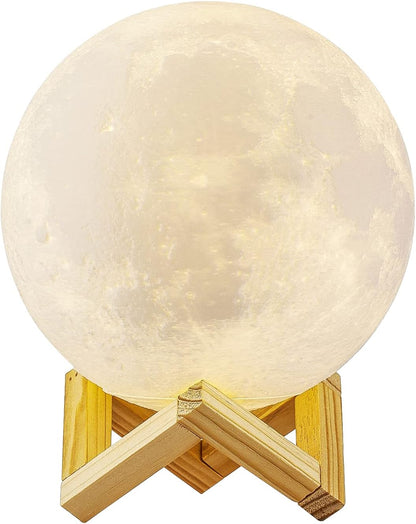 LAMPADA DA TAVOLO A FORMA DI LUNA LUCE NATURALE LUNARE LED USB BAR CASA HOTEL