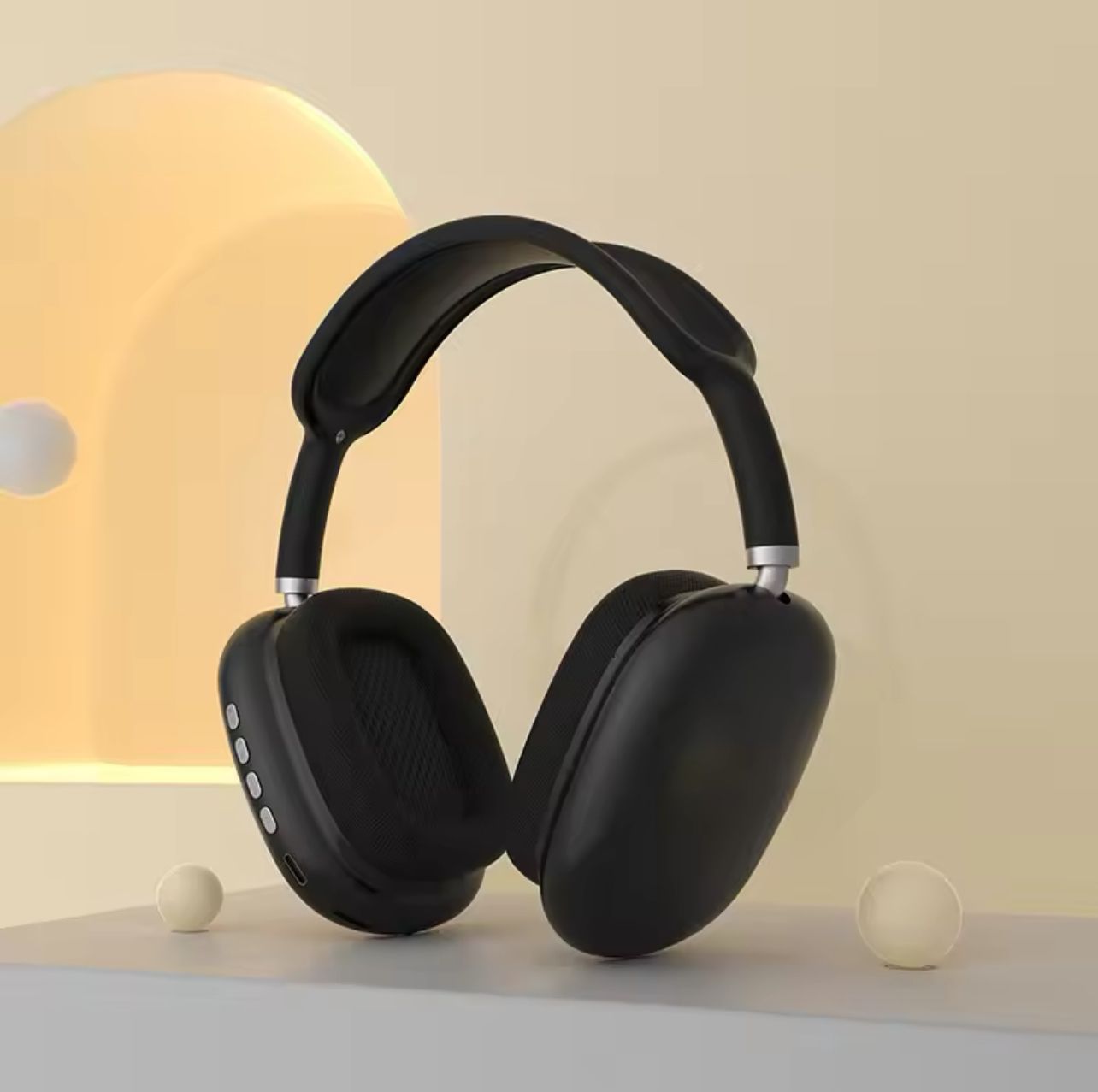 CUFFIE BLUETOOTH RICARICABILE SENZA FILI WIRELESS PER PC SMARTPHONE - NERO