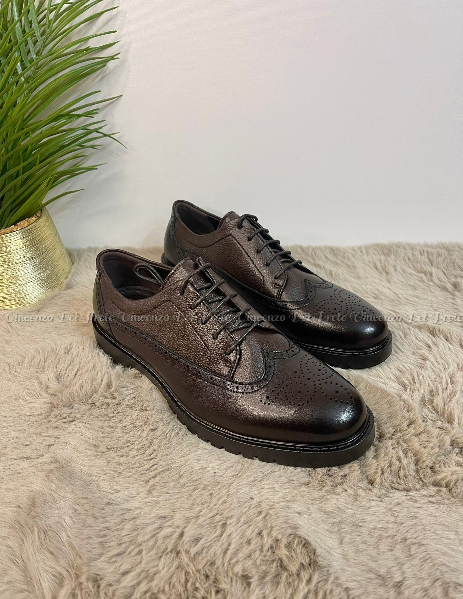 FRANCESINE STRINGATE IN PELLE CON SUOLA ALTA IN GOMMA