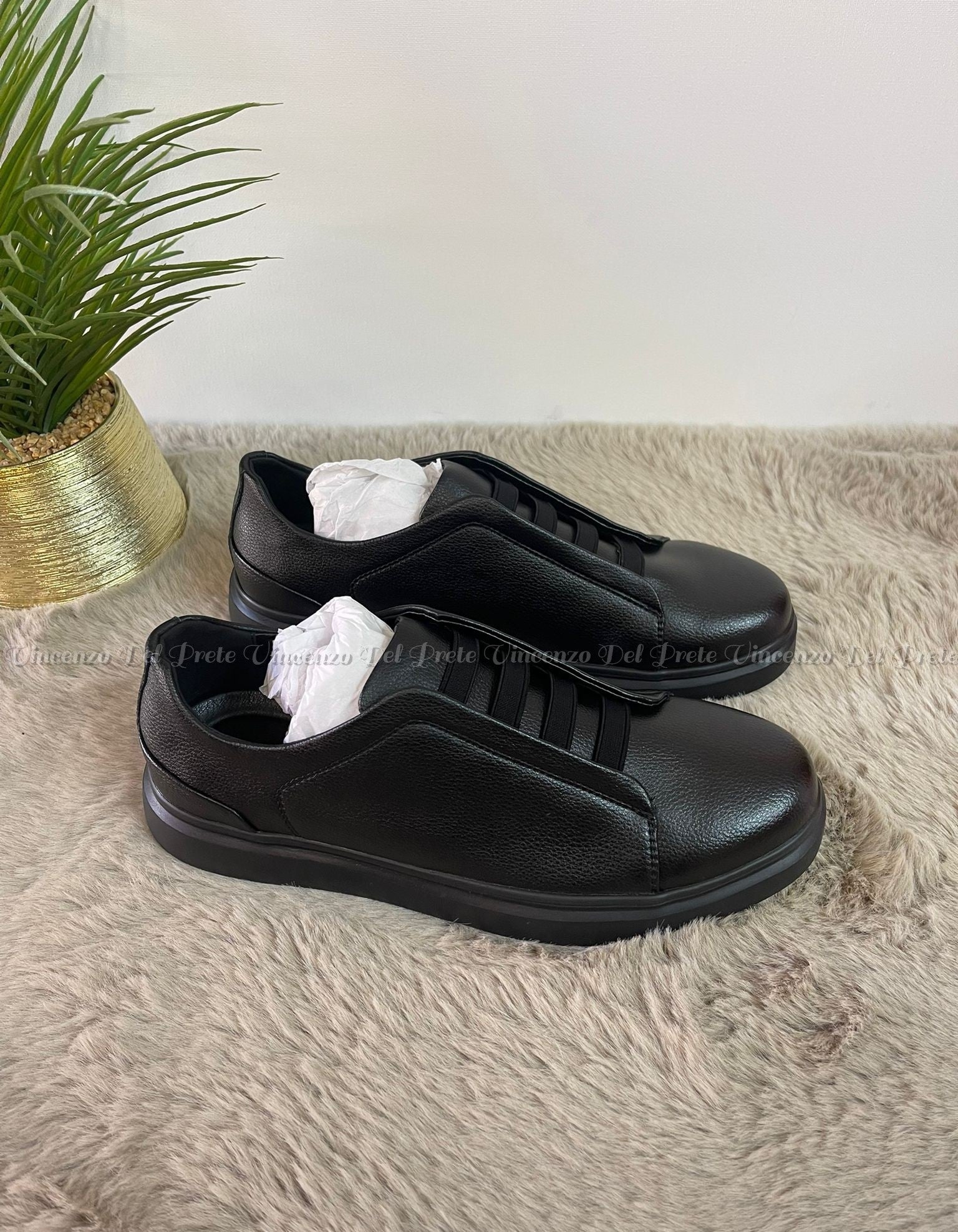 SNEAKERS IN PELLE MADE IN ITALY CON SUOLA IN GOMMA