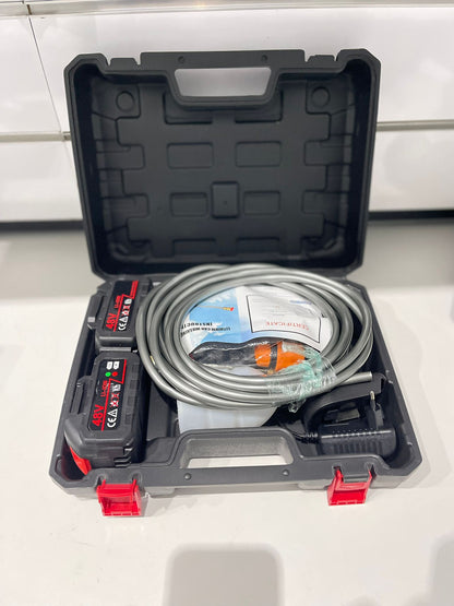 IDROPULITRICE A PISTOLA PORTATILE CON 2 BATTERIE 48W PROFESSIONALE A PRESSIONE