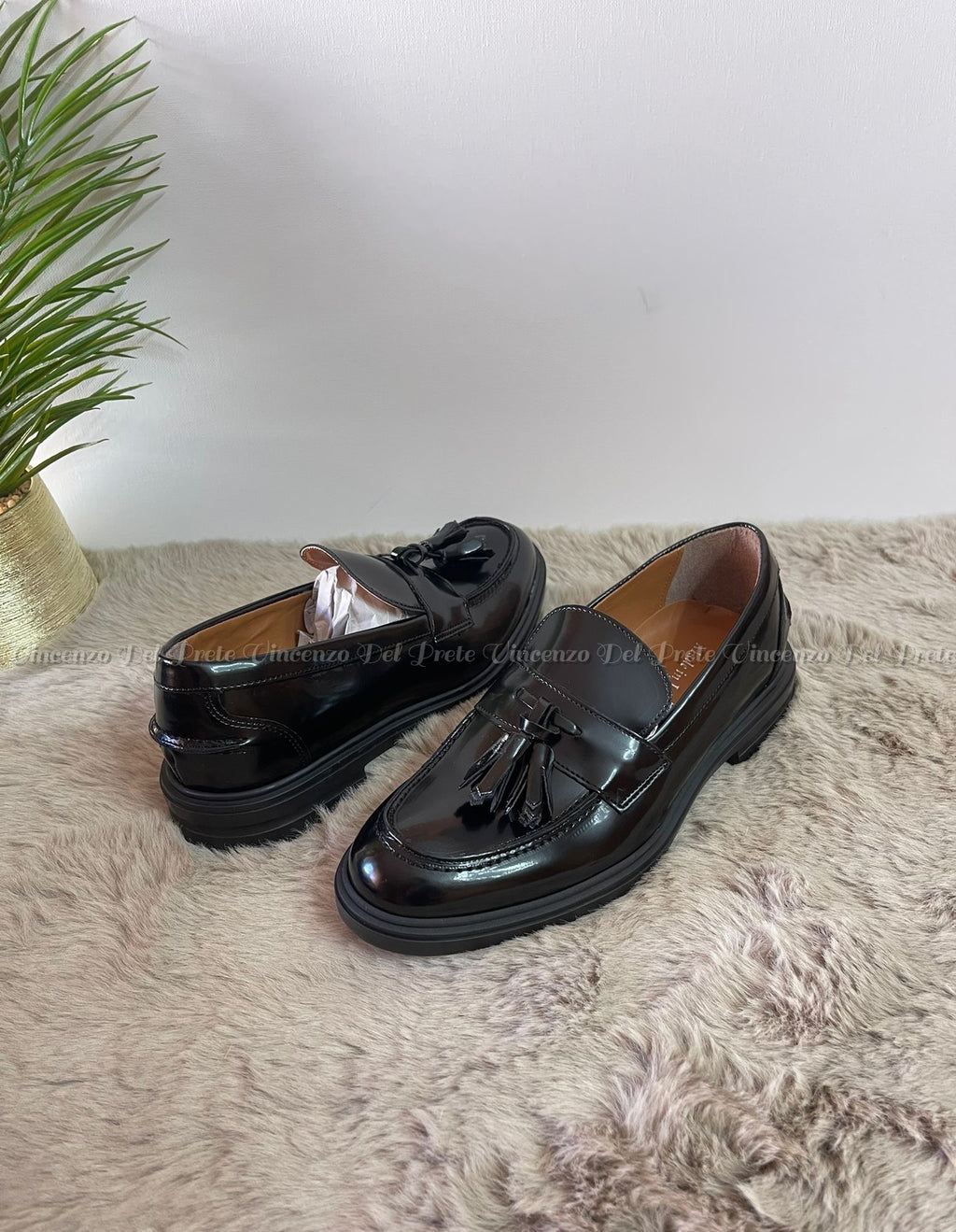 MOCASSINI IN PELLE MADE IN ITALY CON SUOLA IN GOMMA