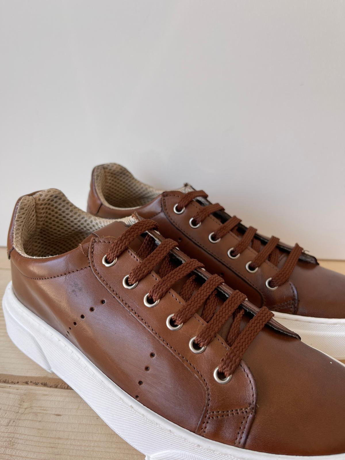 SNEAKERS IN VERA PELLE MADE IN ITALY UOMO E DONNA SUOLA BASSA
