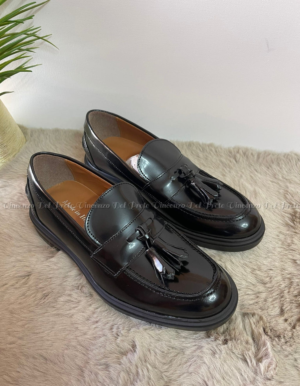 MOCASSINI IN PELLE MADE IN ITALY CON SUOLA IN GOMMA