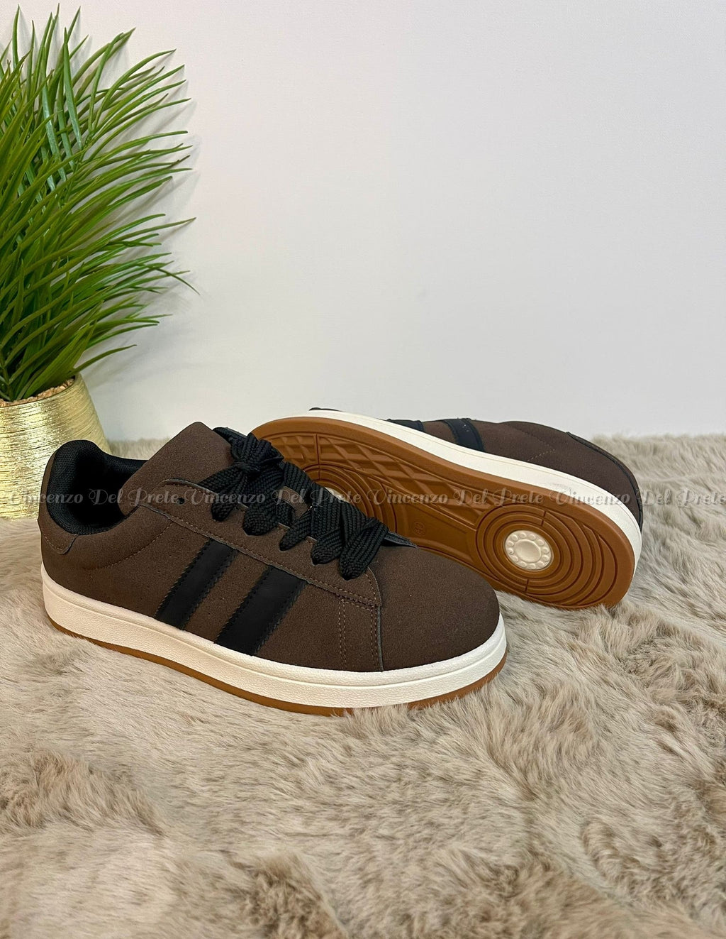 SNEAKERS IN CAMOSCIO MADE IN ITALY CON SUOLA IN GOMMA