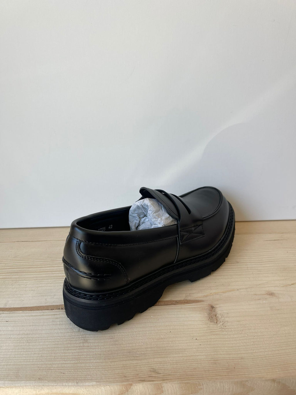 SCARPE MOCASSINO A FASCETTA TRACK SCOLASTICO IN PELLE SINTETICA SUOLA IN GOMMA