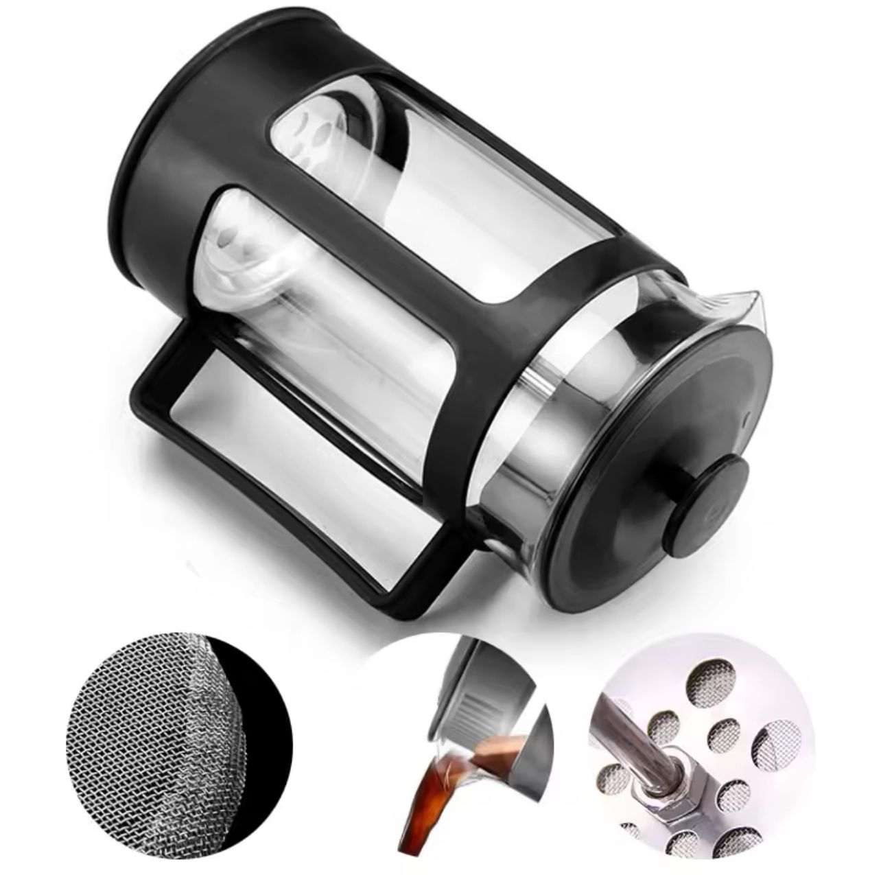 SCHIUMATORE MANUALE MONTALATTE 600ML SBATTITORE CAPPUCCINO AGITATORE CAFFE