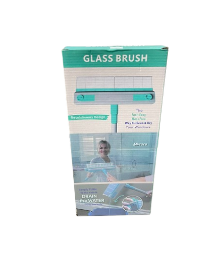 SPATOLA LAVAVETRI GLASS BRUSH PULITORE PER VETRI CON 2 ASTE O ASTA ALLUNGABILE RACCOGLIE L'ACQUA