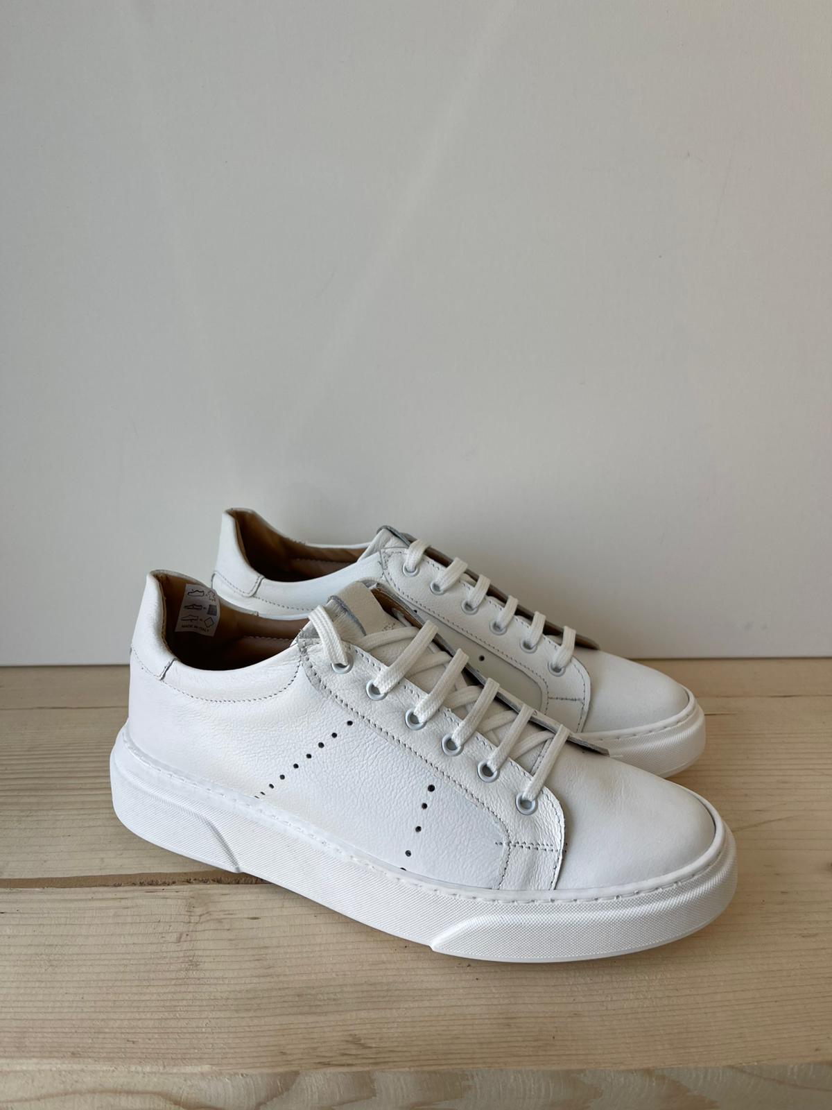 SNEAKERS IN VERA PELLE MADE IN ITALY UOMO E DONNA SUOLA BASSA