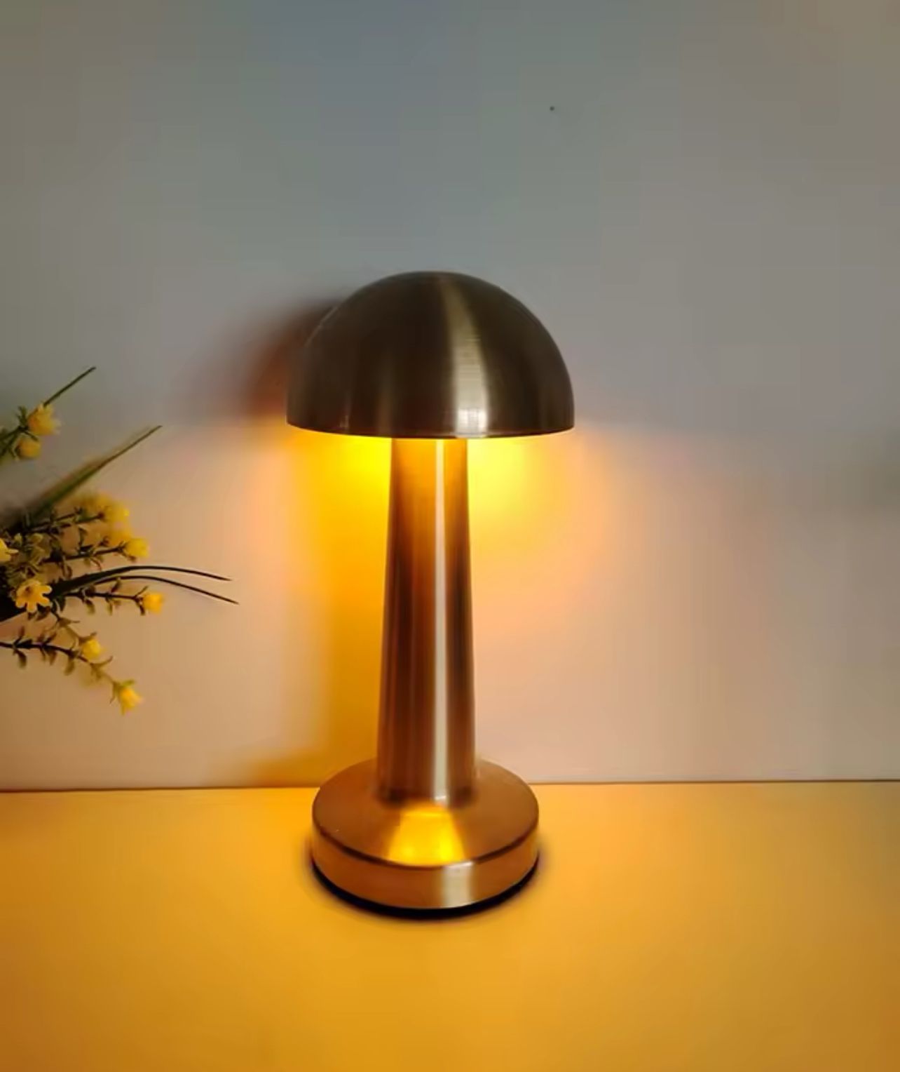 LAMPADA DA TAVOLO BRONZO RETRO RICARICABILE CON USB LED TOUCH LUCE CALDA FREDDO BIANCA