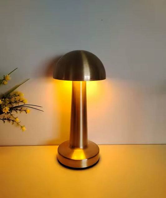 LAMPADA DA TAVOLO BRONZO RETRO RICARICABILE CON USB LED TOUCH LUCE CALDA FREDDO BIANCA