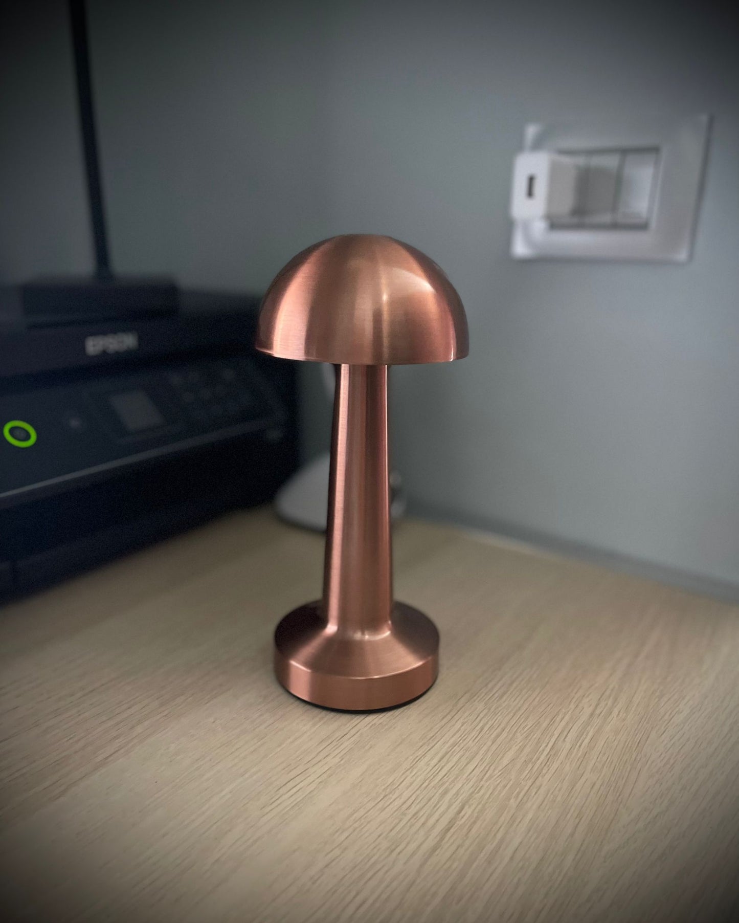 LAMPADA DA TAVOLO BRONZO RETRO RICARICABILE CON USB LED TOUCH LUCE CALDA FREDDO BIANCA