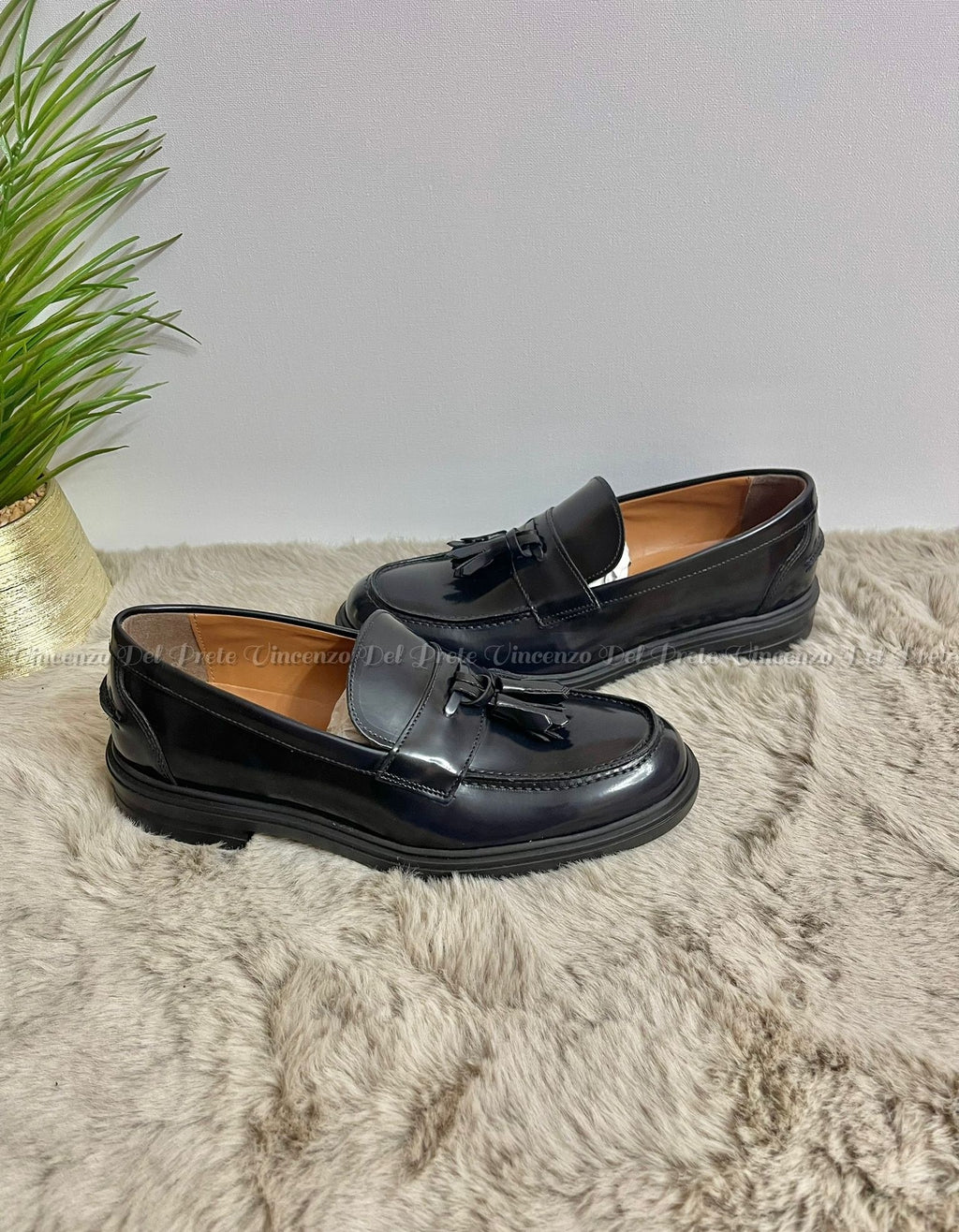 MOCASSINI IN PELLE MADE IN ITALY CON SUOLA IN GOMMA