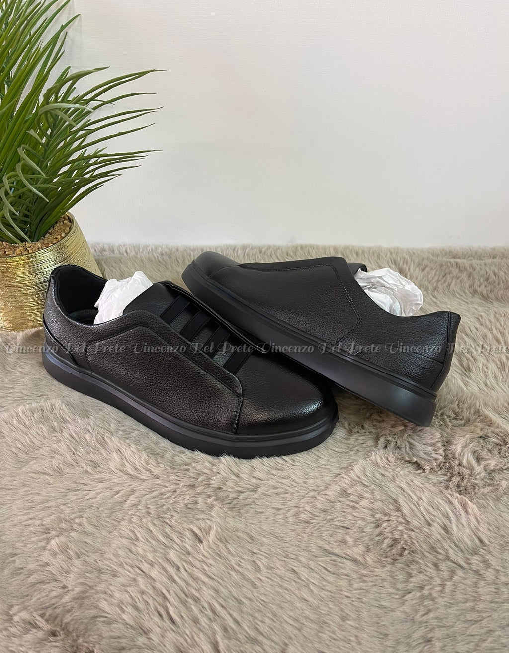 SNEAKERS IN PELLE MADE IN ITALY CON SUOLA IN GOMMA