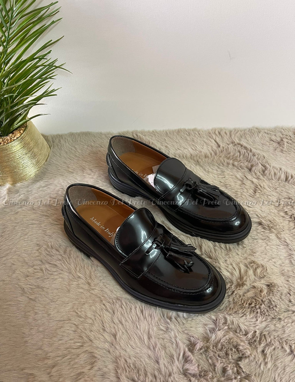 MOCASSINI IN PELLE MADE IN ITALY CON SUOLA IN GOMMA