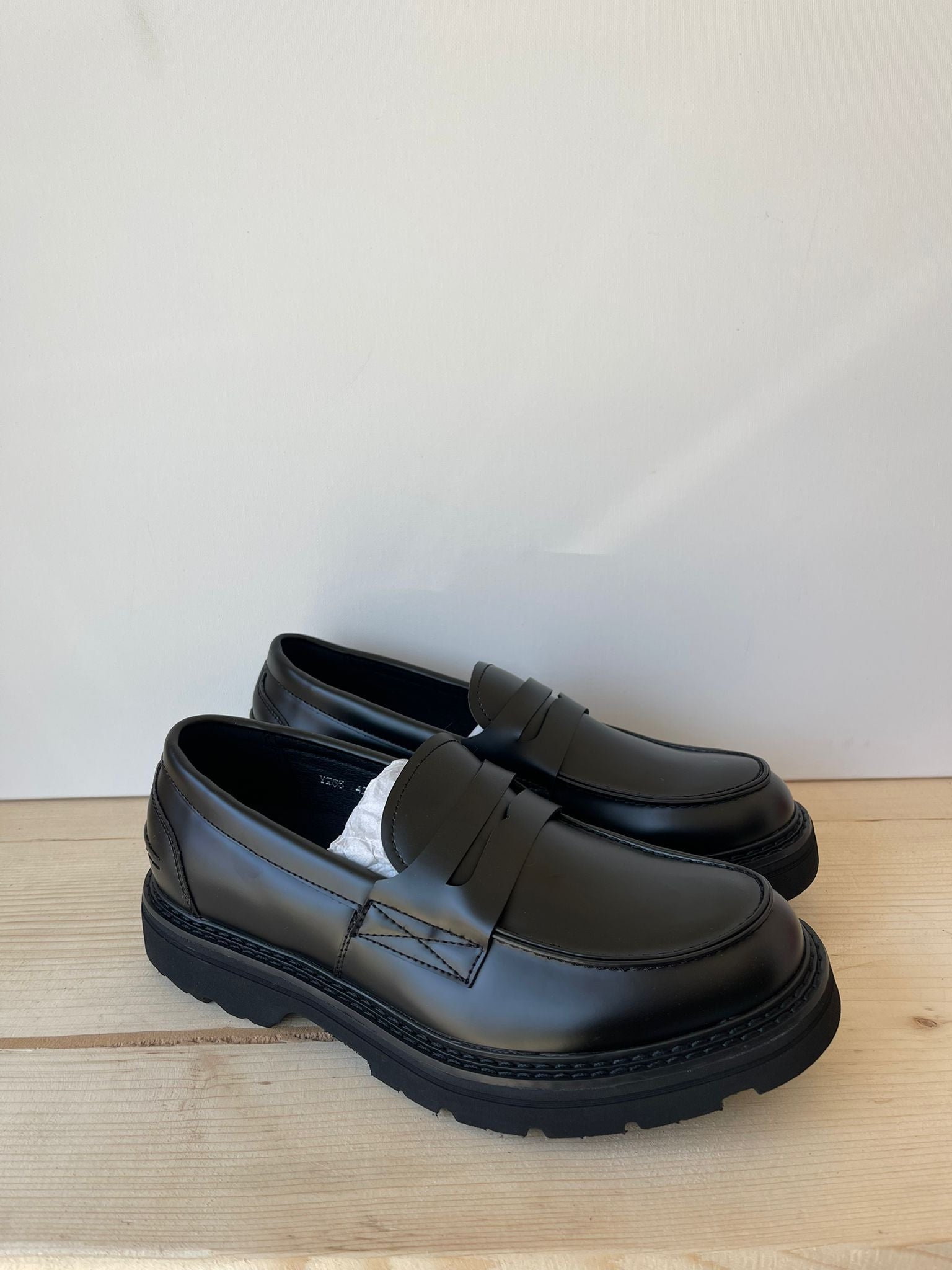 SCARPE MOCASSINO A FASCETTA TRACK SCOLASTICO IN PELLE SINTETICA SUOLA IN GOMMA