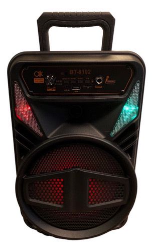 CASSA PORTATILE BLUETOOTH LED ALTOPARLANTE CON MICROFONO RADIO FM RICARICABILE